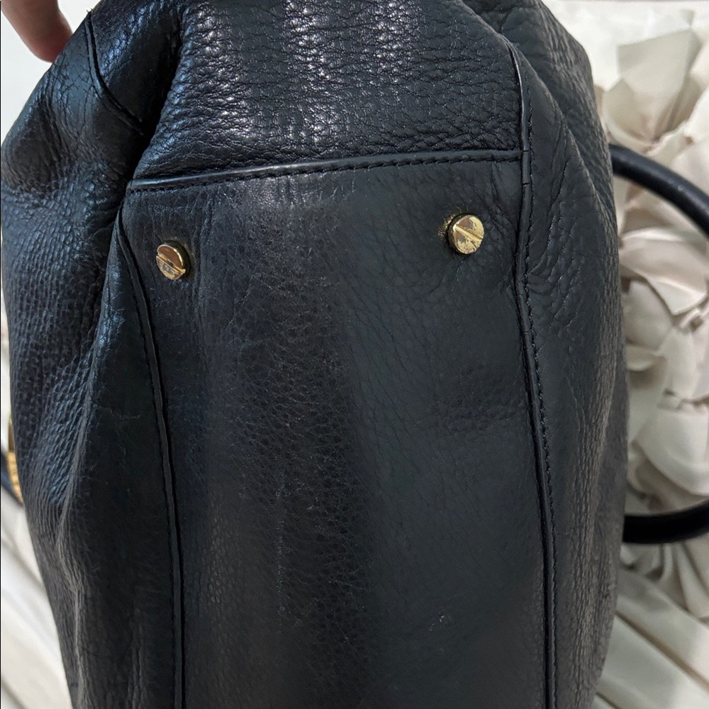 Tory Burch Black Leather Handbag satchel - Picture 8 of 12